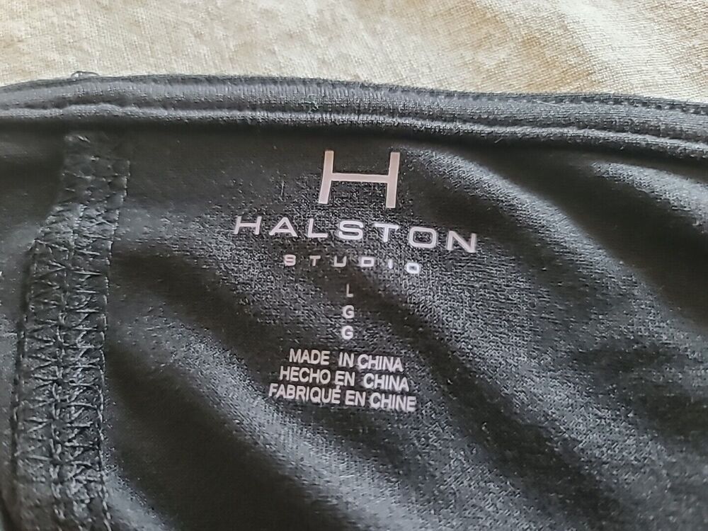 Halston Studio Women's Black Long Sleeve Top SIZE L NWT - Picture 7 of 12